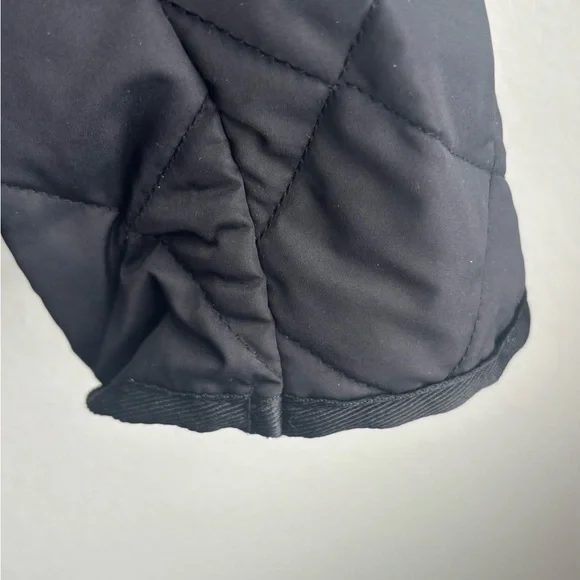 Quince Diamond Quilted  Corduroy Collar Black Barn Jacket large - Picture 5 of 10